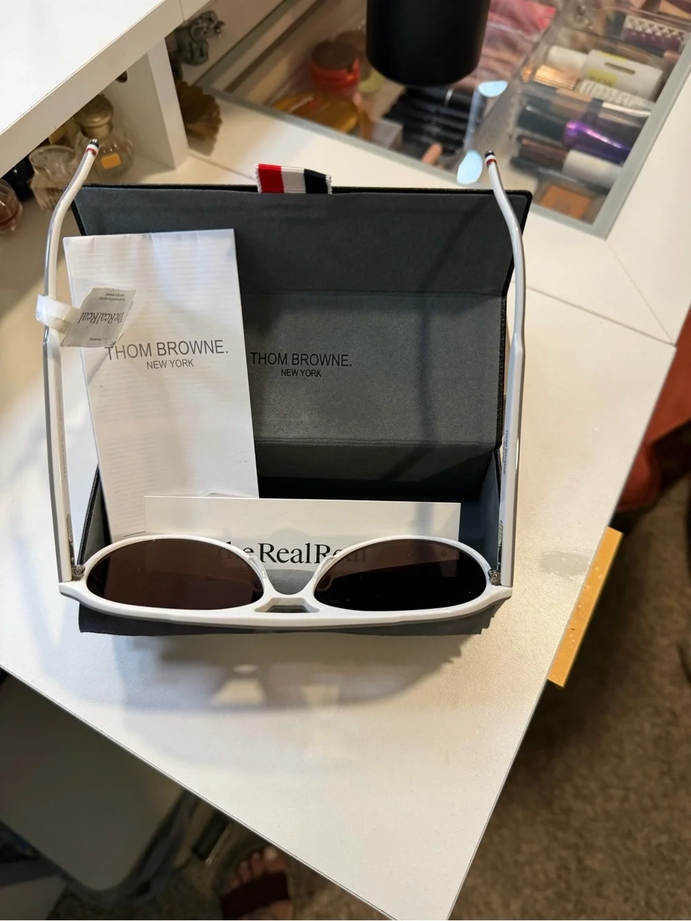 Thom Browne- Matte Gray Sunglasses with Multi-Tint Lenses